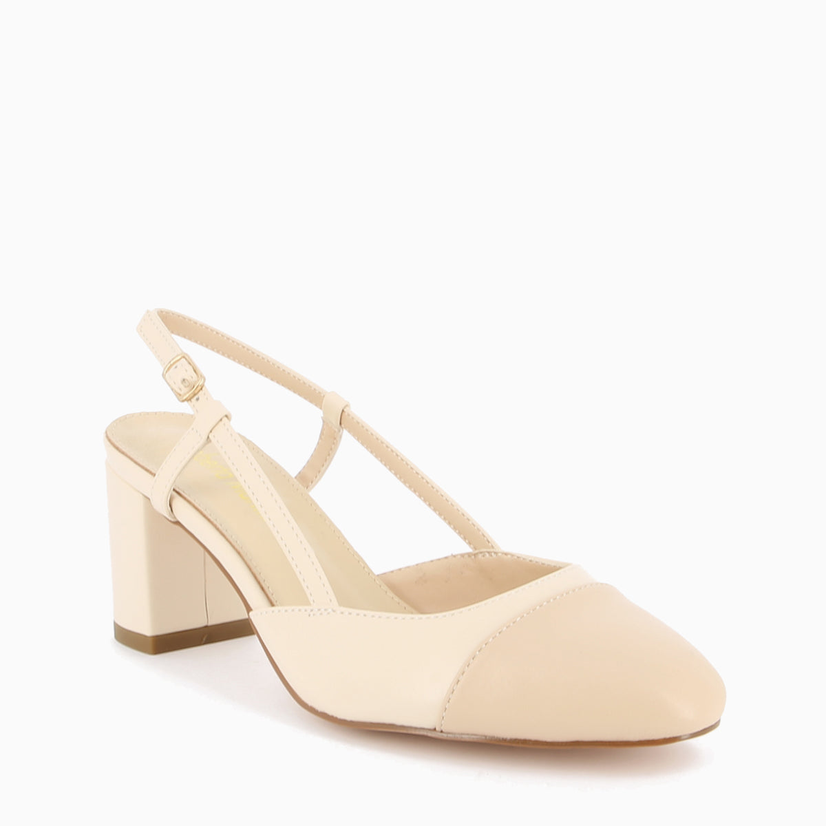 Vera Slingback Creme und Beige