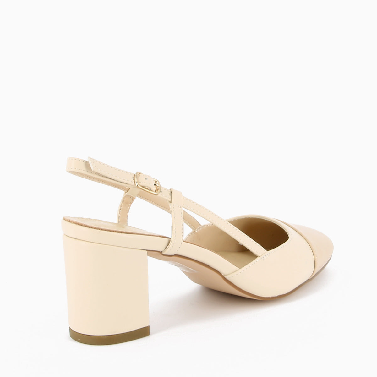 Vera Slingback Creme und Beige
