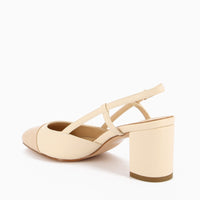 Vera Slingback Creme und Beige