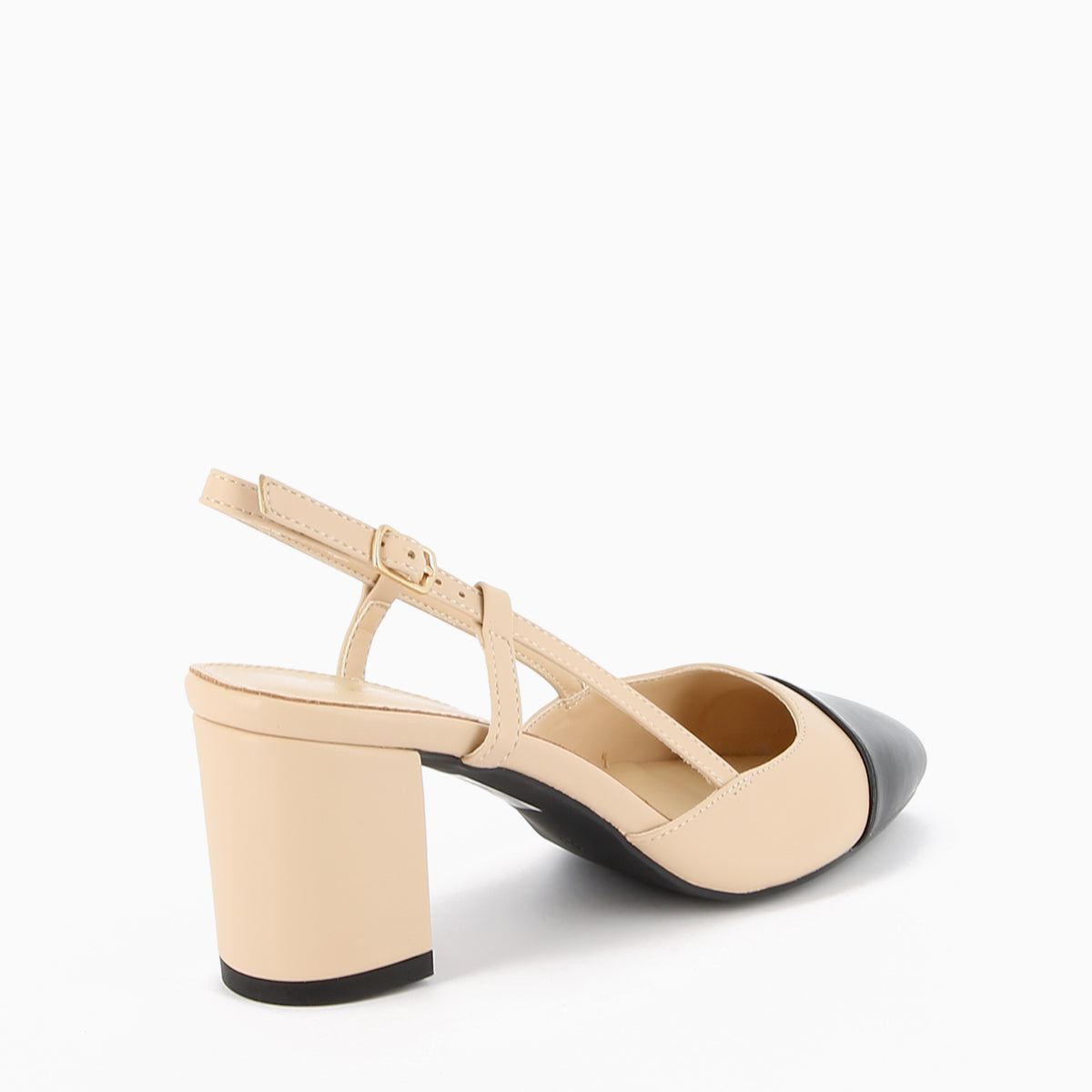Vera Slingback Creme und Beige