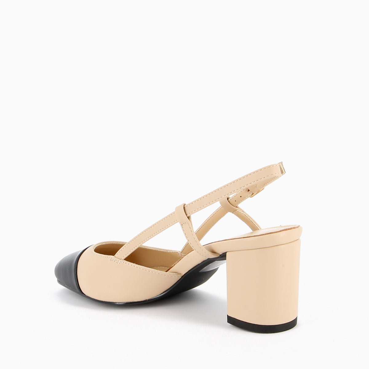 Vera Slingback Creme und Beige