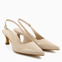 Delia Slingback Naplak Beige
