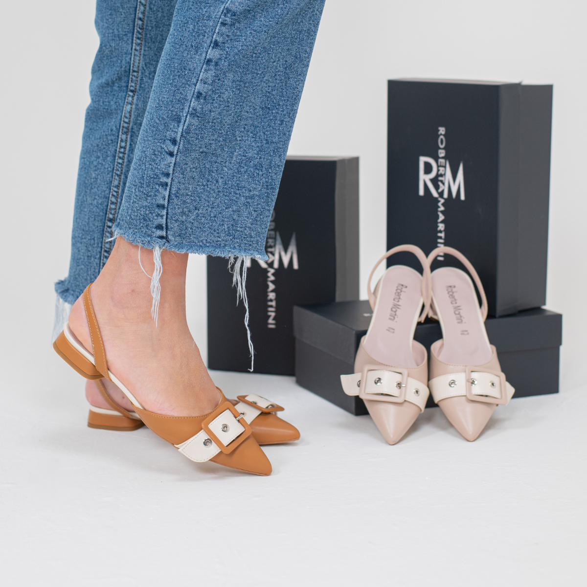 Ada Décolleté Ballerina Panna – Beige