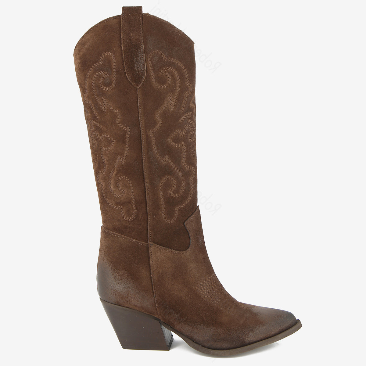 Shania Texan-Stiefel aus schwarzem Leder