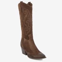 Shania Texan-Stiefel aus schwarzem Leder