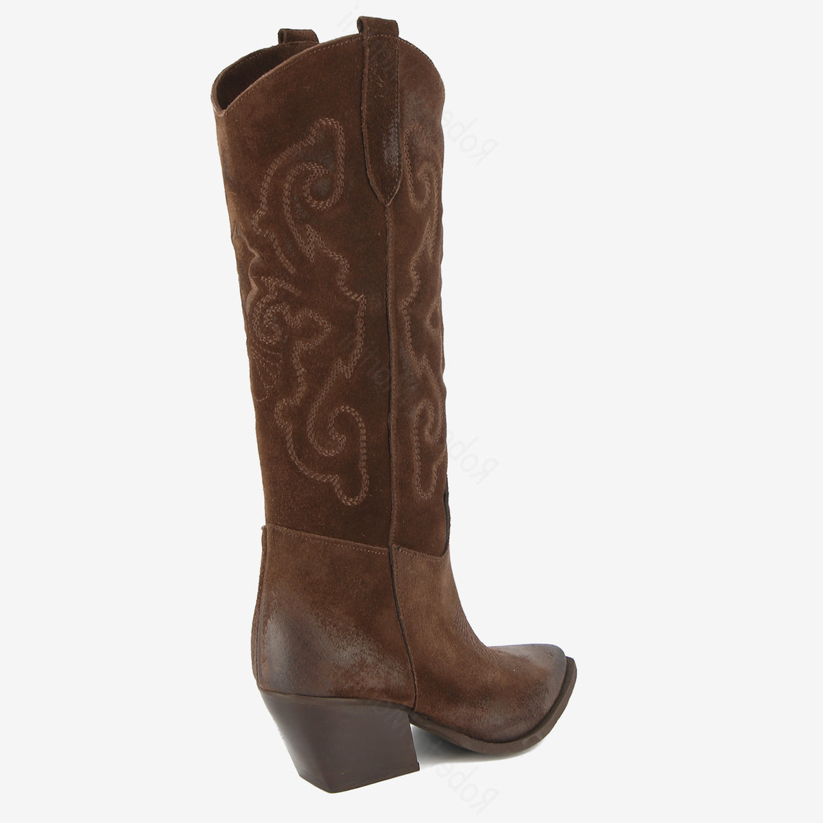 Shania Texan-Stiefel aus schwarzem Leder