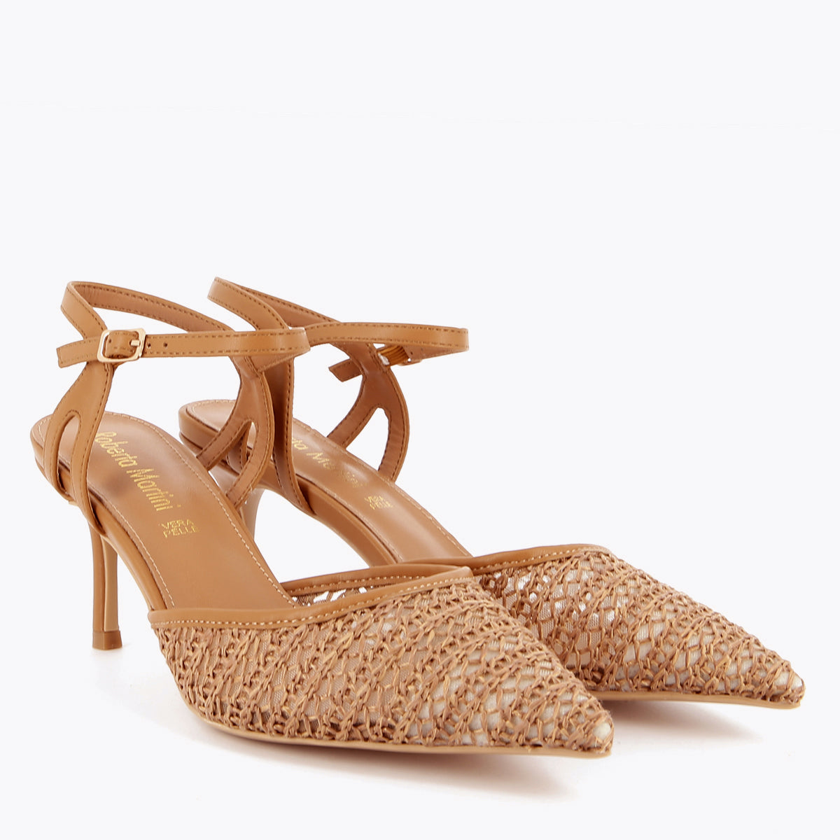 Oriana Slingback Raffia Gewebt Schwarz