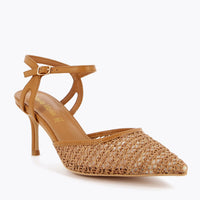 Oriana Slingback Raffia Gewebt Schwarz