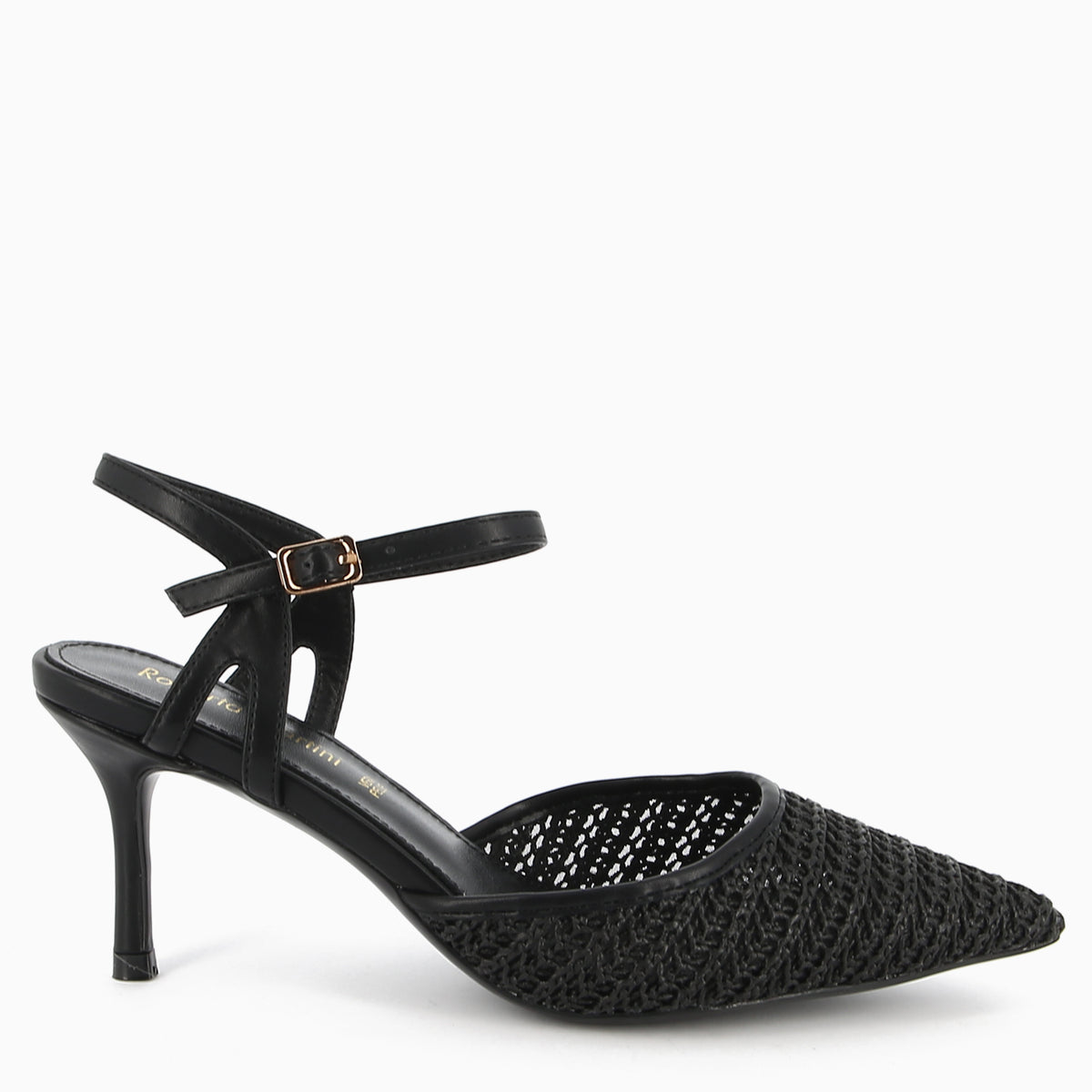 Oriana Slingback Raffia Gewebt Schwarz