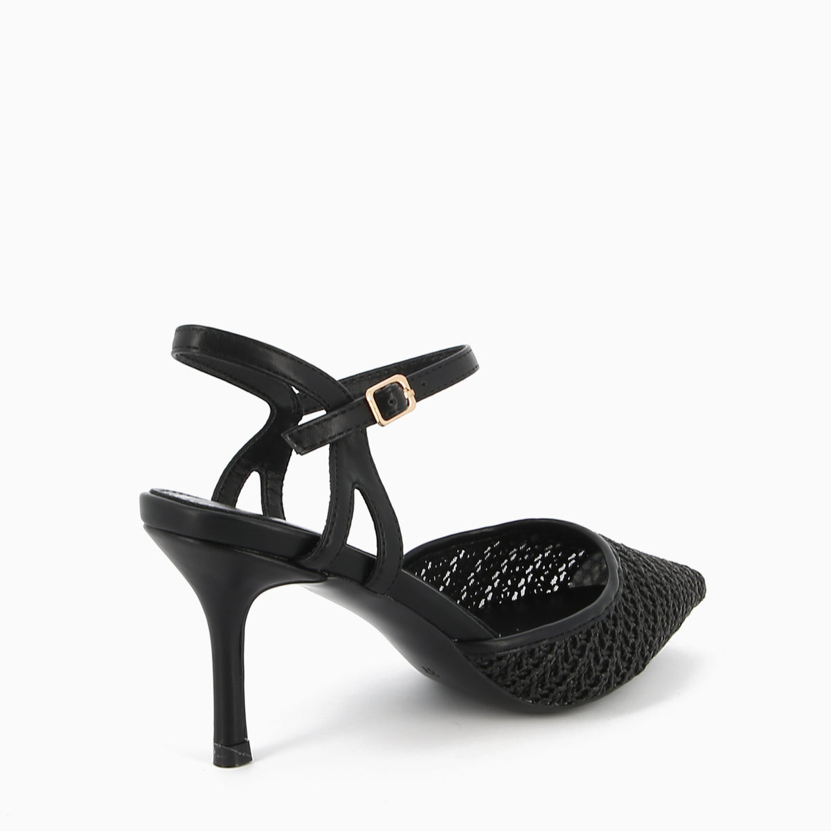 Oriana Slingback Raffia Gewebt Schwarz