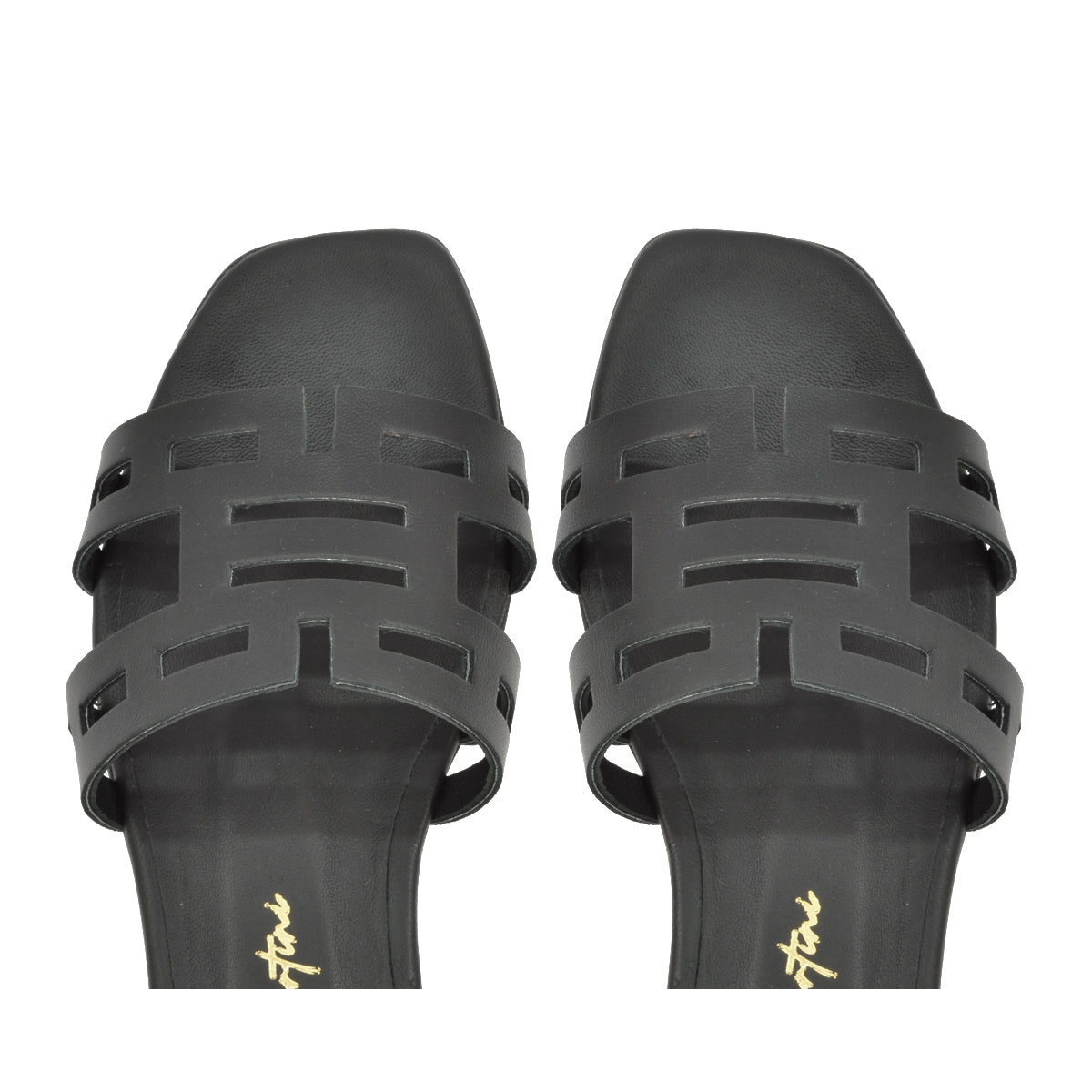 Mykonos Niedrige Sandale Schwarz