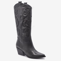 Shania Texan-Stiefel aus schwarzem Leder