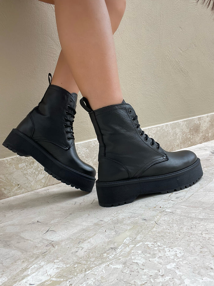 Biker Sophy Leder Schwarz