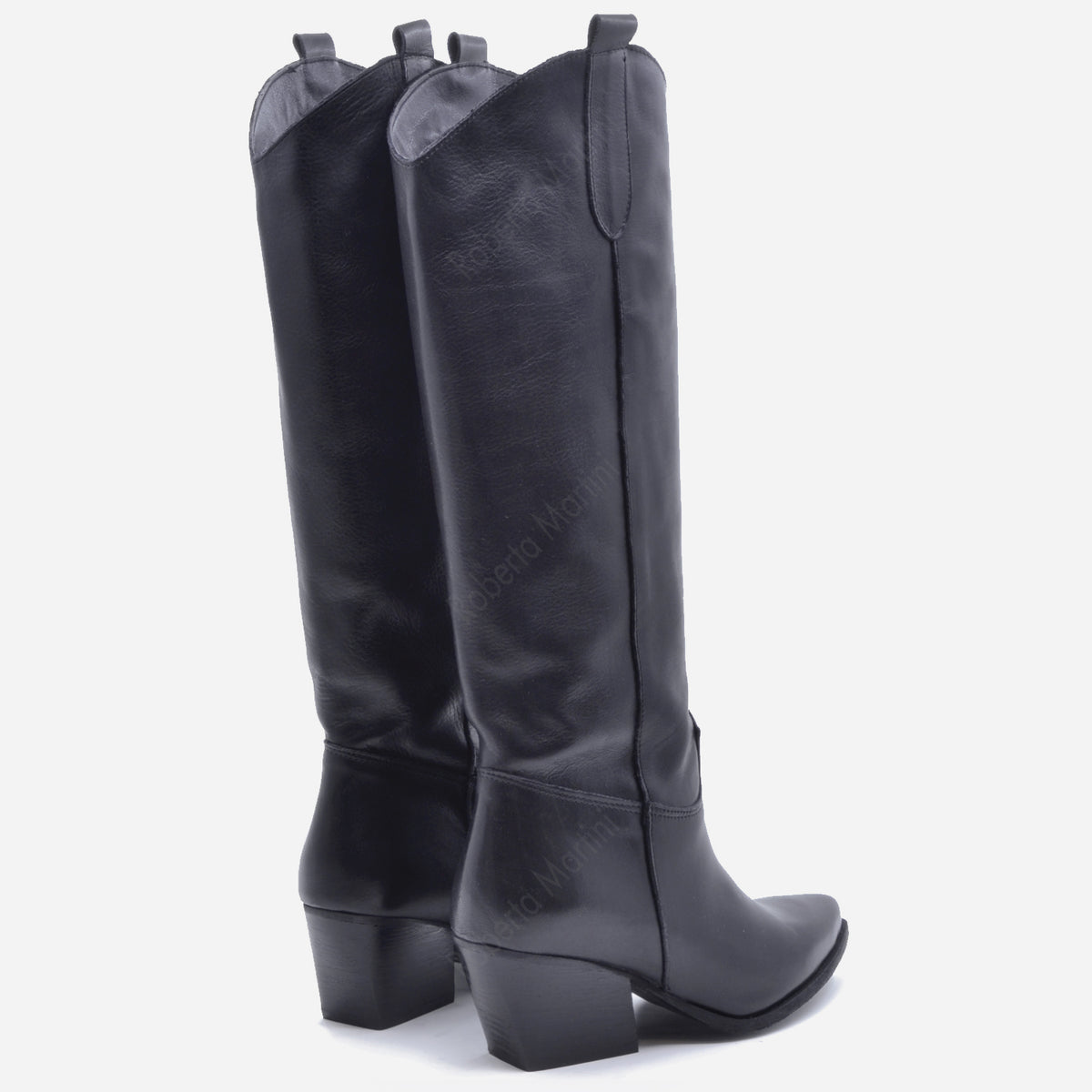 Hanna Stiefel aus schwarzem Leder