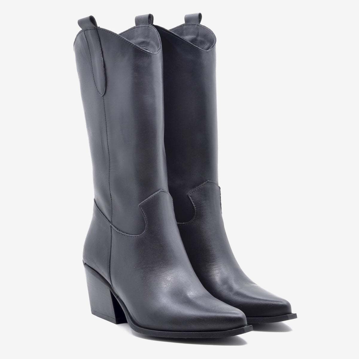 Hanna Stiefel aus schwarzem Leder