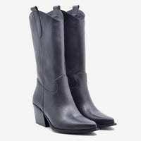 Hanna Stiefel aus schwarzem Leder