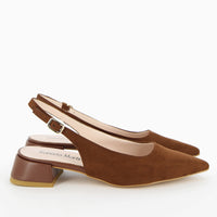 Noemi Dekolleté-Ballerina mit schwarzem Riemen