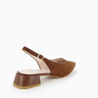 Noemi Dekolleté-Ballerina mit schwarzem Riemen