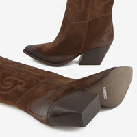 Shania Texan-Stiefel aus schwarzem Leder