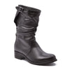 Rosiger schwarzer Wadenstiefel