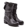 Rosiger schwarzer Wadenstiefel