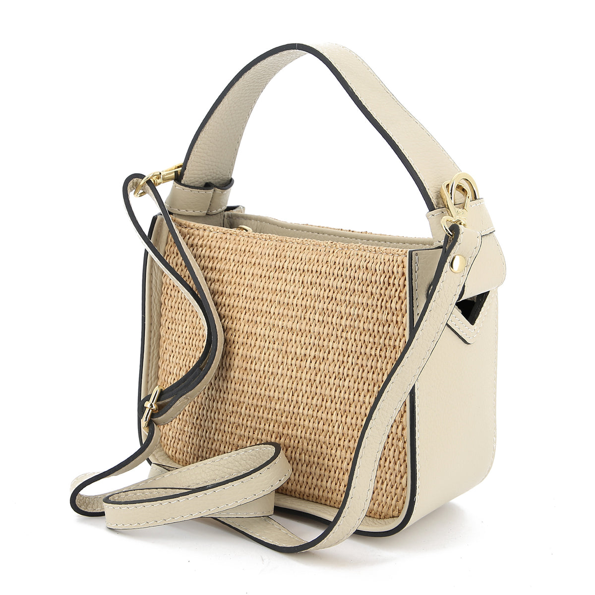 Borsa St. Tropez in Pelle e Rafia