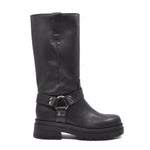 <tc>Chiara Leder Schwarz Biker Amphibian</tc>