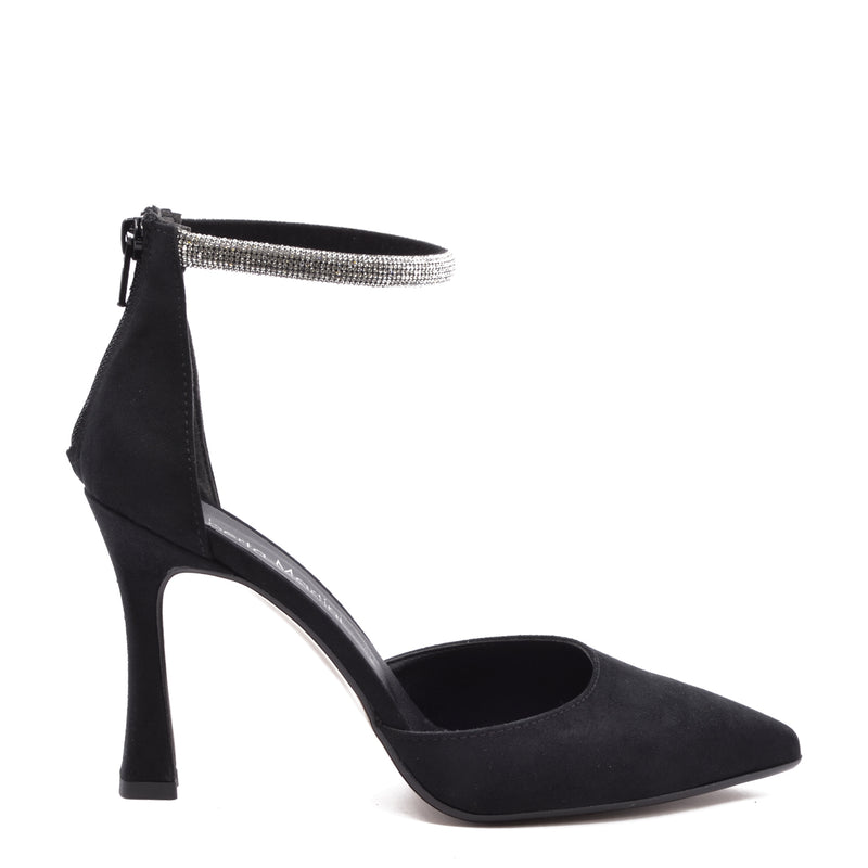 Tracy Schwarze Pumps mit Strassriemen