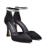 Tracy Schwarze Pumps mit Strassriemen