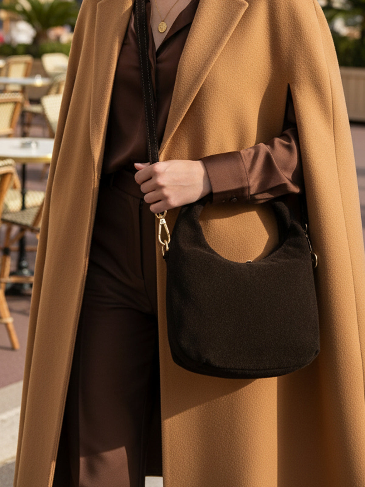 Borsa Elisee in Scamosciato