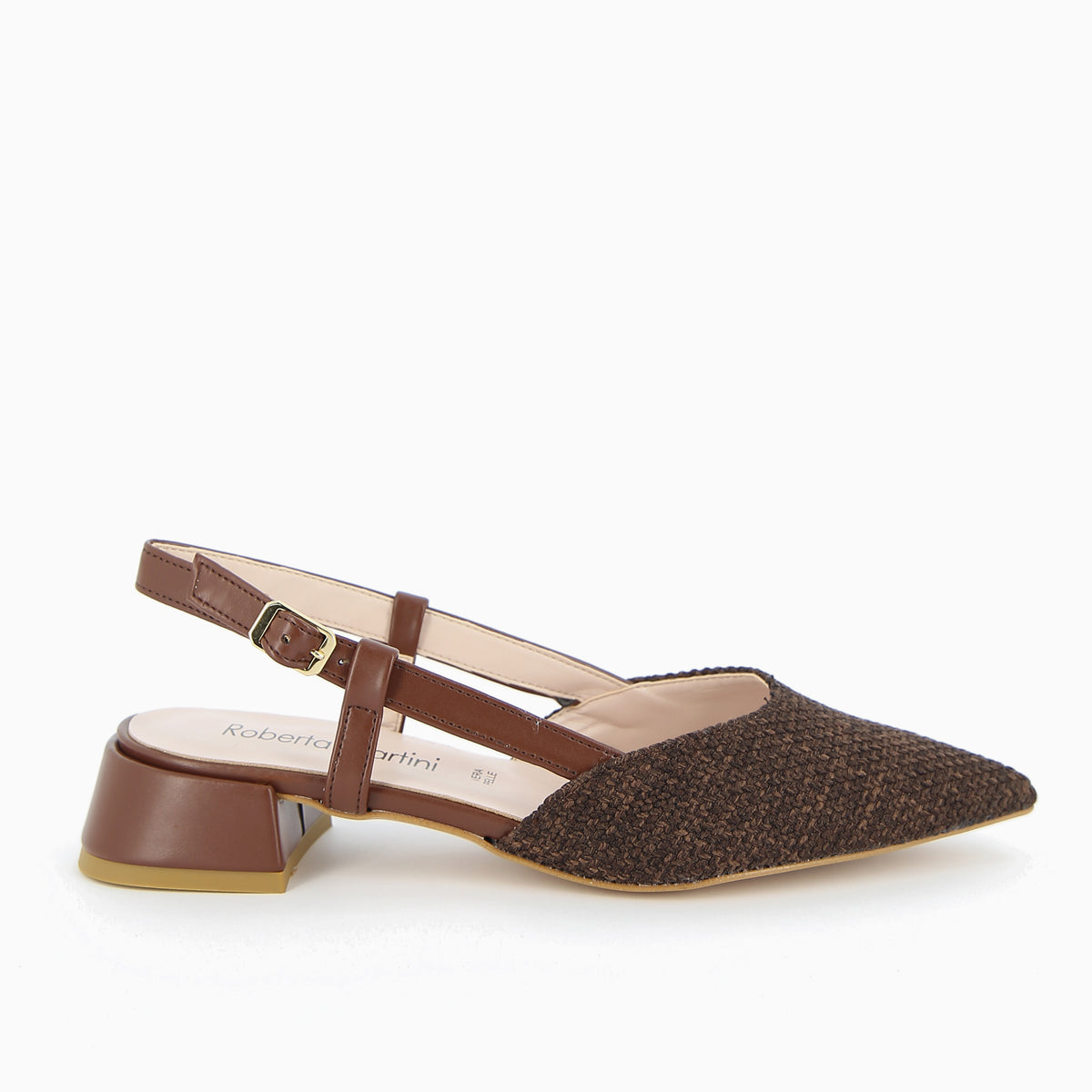 Francy Ballerina Slingback Raffia Hellbraun