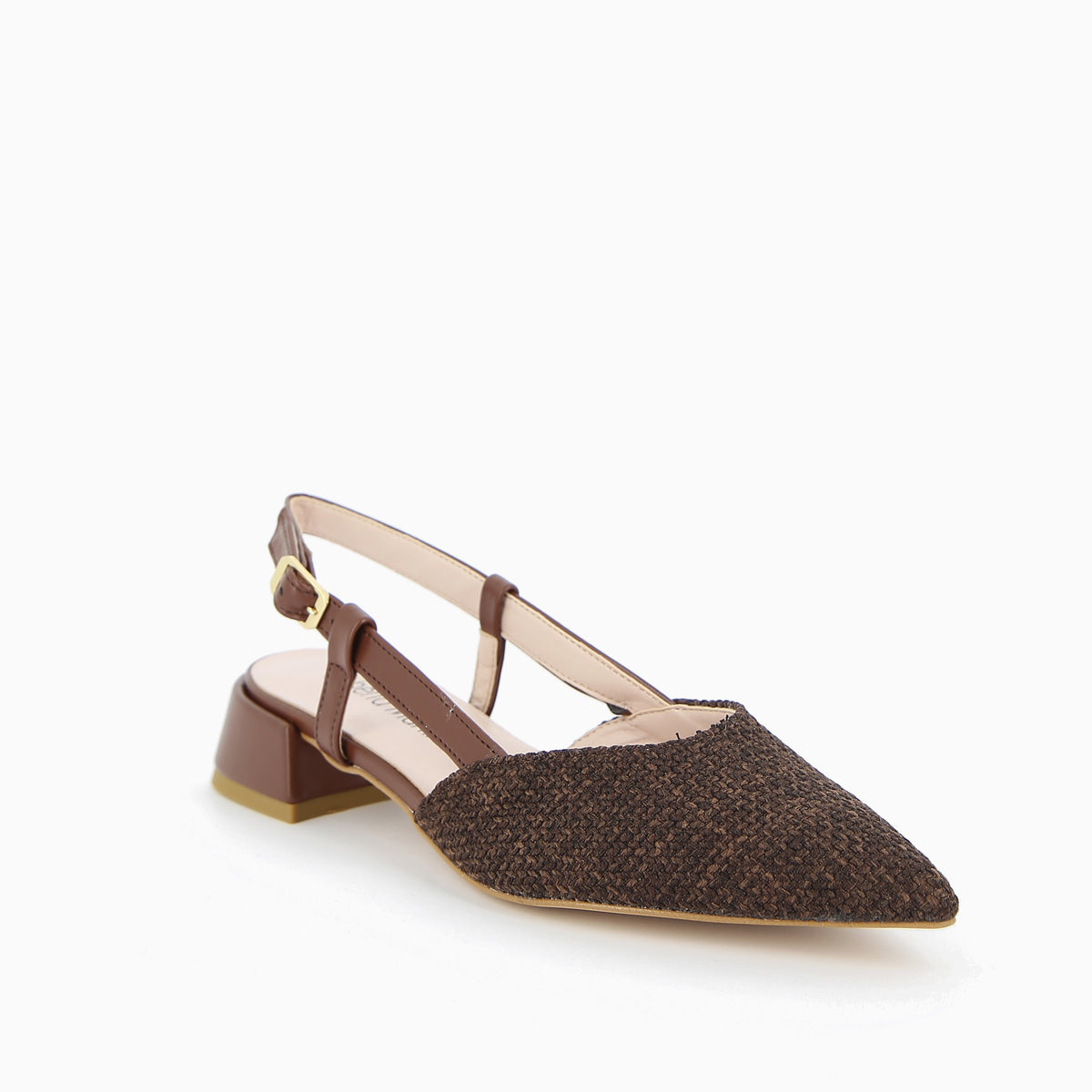 Francy Ballerina Slingback Raffia Hellbraun