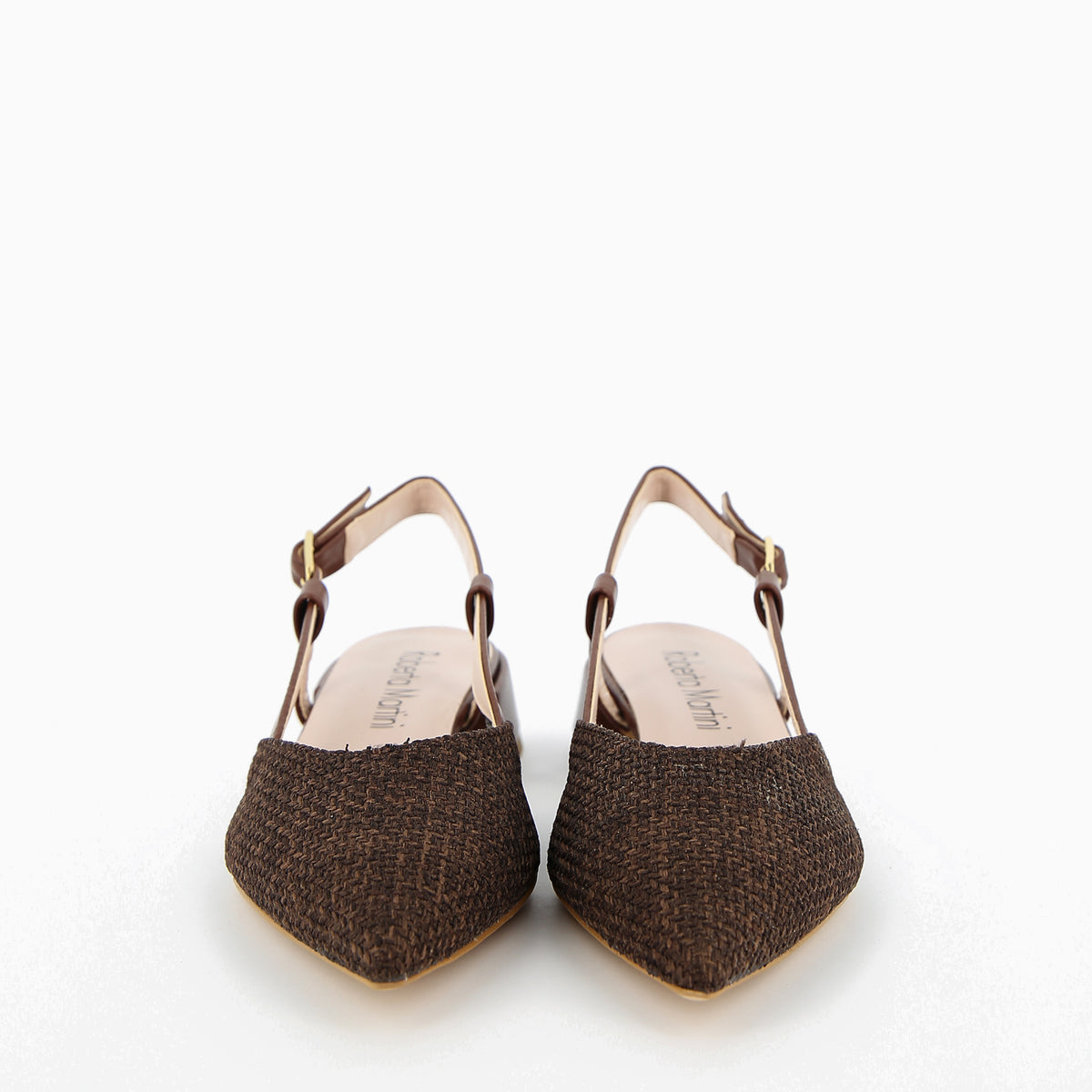 Francy Ballerina Slingback Raffia Hellbraun