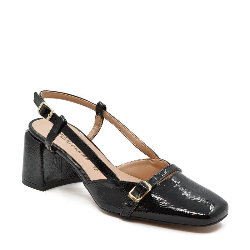 Jane Slingback-Pumps mit schwarzem Riemen