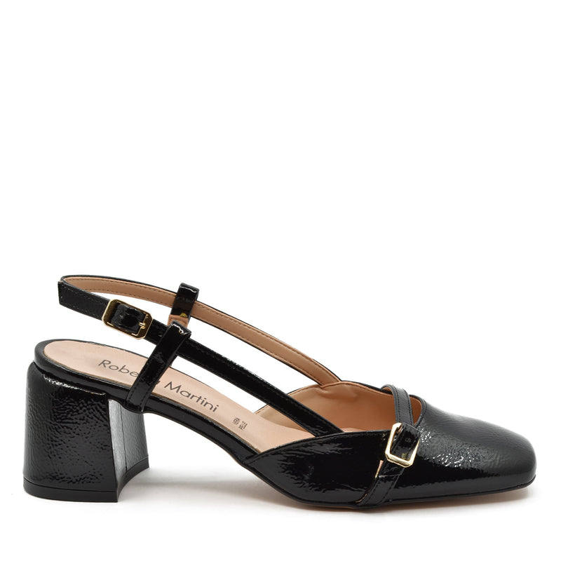 Jane Slingback-Pumps mit schwarzem Riemen