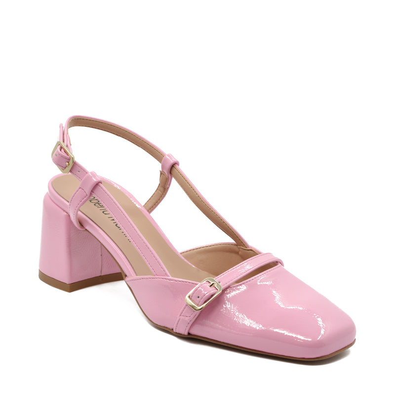 Jane Slingback-Pumps mit rosa Riemen