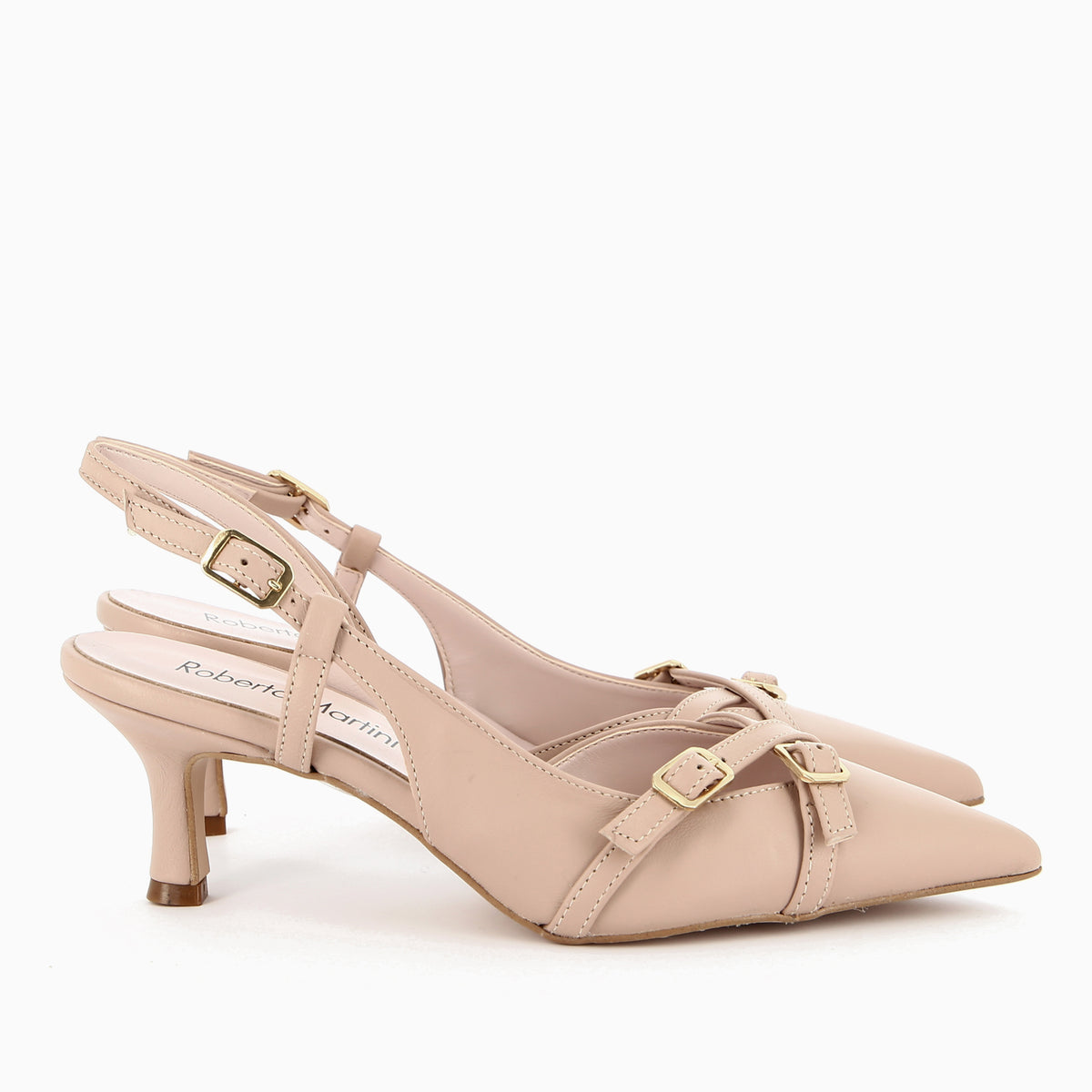 Slingback Alba in Vera Pelle Nappa