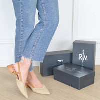 Francy Ballerina Slingback Raffia Hellbraun