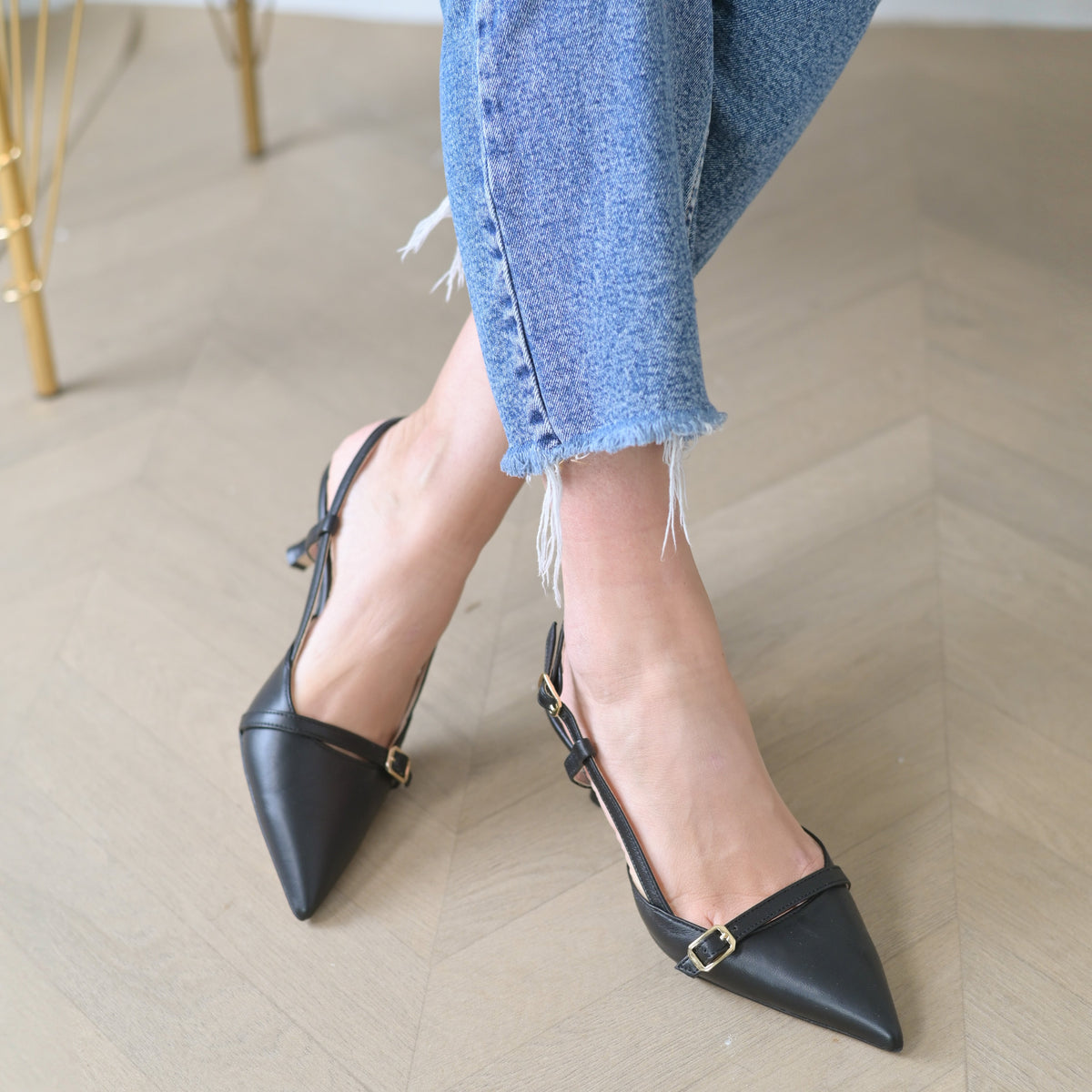 Slingback Alison Nappa Nero