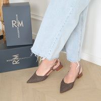 Francy Ballerina Slingback Raffia Hellbraun