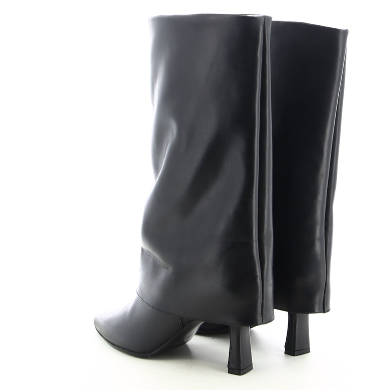 Goldie Leder Texan Boot Schwarz