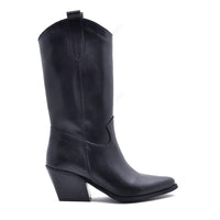 Hanna Stiefel aus schwarzem Leder