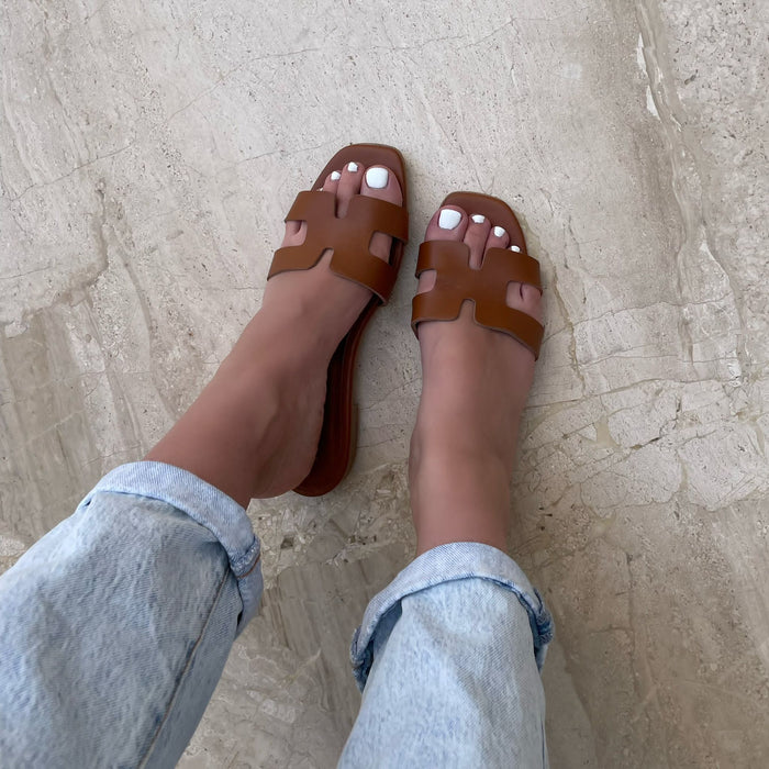 Paris Sandal Hellbraun
